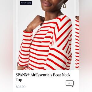 Never worn (NWOT) SPANX® AirEssentials Boat Neck Top